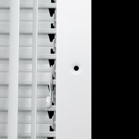 18"x18" White Aluminum Adjustable Decorative Vent Cover, Rust-Proof Supply Grille for Wall & Ceiling