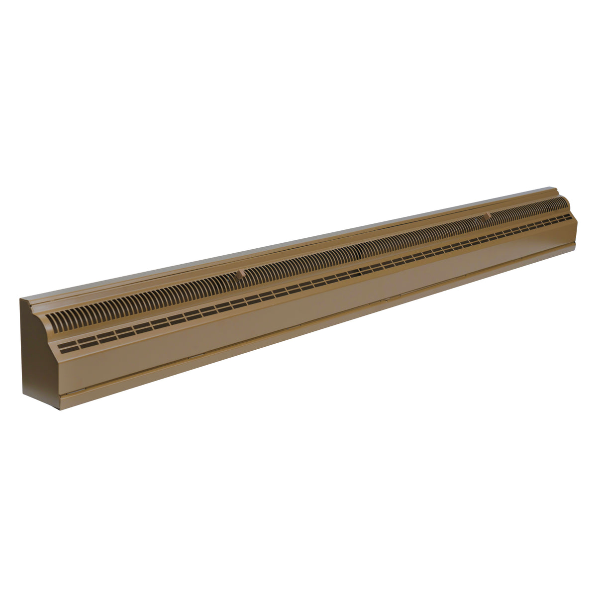 48" Brown Steel Baseboard Return Air Grille, Removable Faceplate