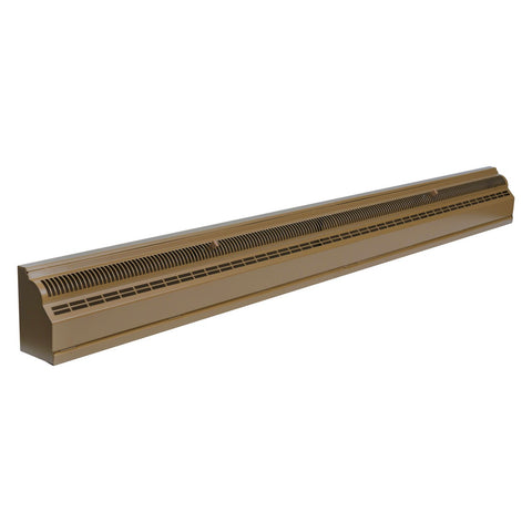 48" Brown Steel Baseboard Return Air Grille, Removable Faceplate