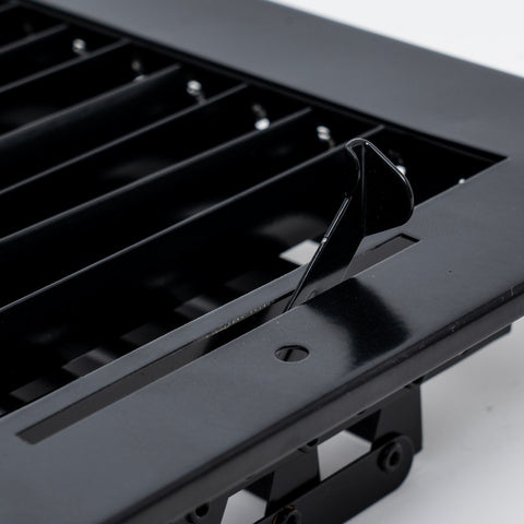 14"x10" Black Steel Adjustable Supply Register, Air Vent Cover with Damper for Sidewall Or Ceiling