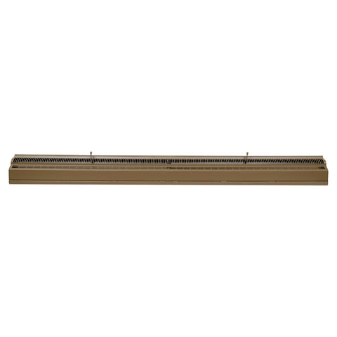 48" Brown Steel Baseboard Return Air Grille, Removable Faceplate