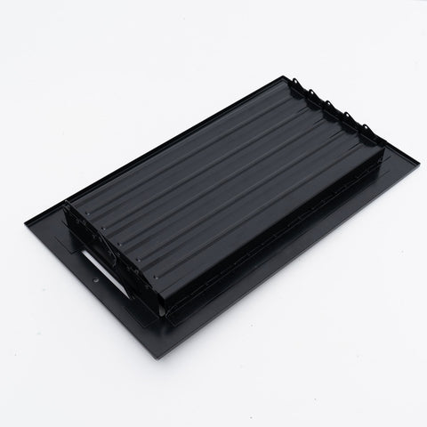 18"x6" Black Steel Adjustable Supply Register, Air Vent Cover with Damper for Sidewall Or Ceiling