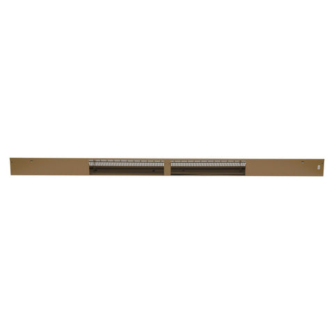 48" Brown Steel Baseboard Return Air Grille, Removable Faceplate