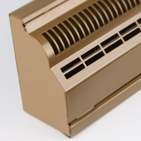 48" Brown Steel Baseboard Return Air Grille, Removable Faceplate
