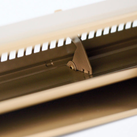 48" Brown Steel Baseboard Return Air Grille, Removable Faceplate