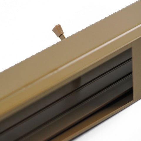 48" Brown Steel Baseboard Return Air Grille, Removable Faceplate