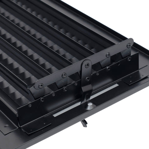 10"x6" 1-Way Black Steel Air Supply Diffuser, Directional Register Vent Cover for Sidewall Or Ceiling
