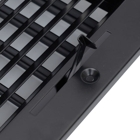 10"x6" 1-Way Black Steel Air Supply Diffuser, Directional Register Vent Cover for Sidewall Or Ceiling