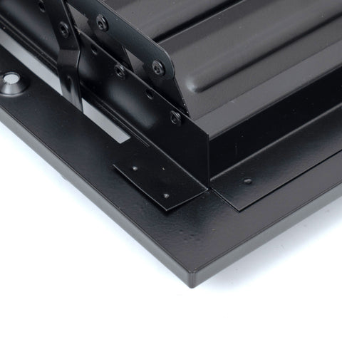 10"x6" 1-Way Black Steel Air Supply Diffuser, Directional Register Vent Cover for Sidewall Or Ceiling