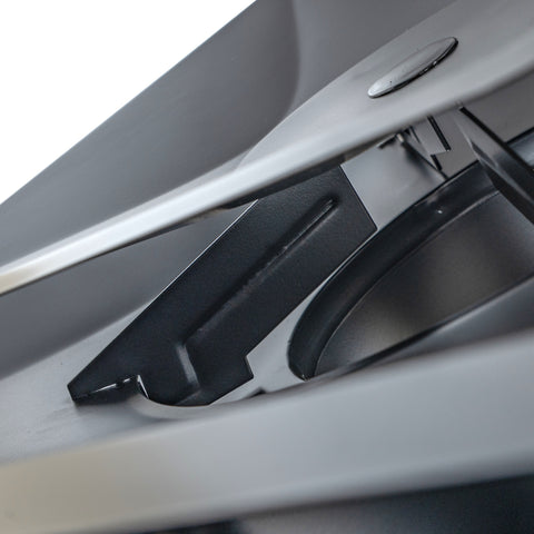 Fits 24"x24" Black Steel T-Bar Drop Ceiling Diffuser, 2x2 Lay-In 2-Cone, 8" Round Neck