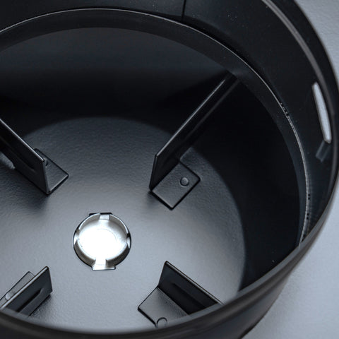 Fits 24"x24" Black Steel T-Bar Drop Ceiling Diffuser, 2x2 Lay-In 2-Cone, 8" Round Neck