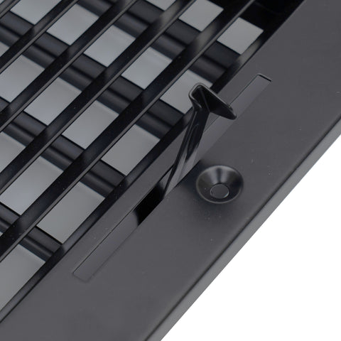 8"x6" 3-Way Black Steel Air Supply Diffuser, Directional Register Vent Cover for Sidewall Or Ceiling