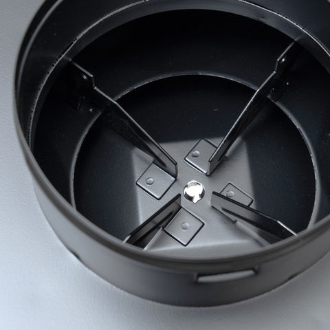 Fits 24"x24" Black Steel T-Bar Drop Ceiling Diffuser, 2x2 Lay-In 3-Cone, 8" Round Neck