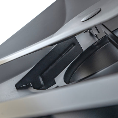 Fits 24"x24" Black Steel T-Bar Drop Ceiling Diffuser, 2x2 Lay-In 3-Cone, 6" Round Neck