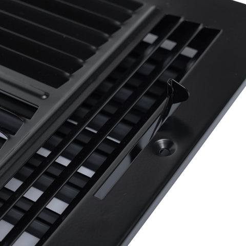 8"x8" 4-Way Black Steel Air Supply Diffuser, Directional Register Vent Cover for Sidewall Or Ceiling