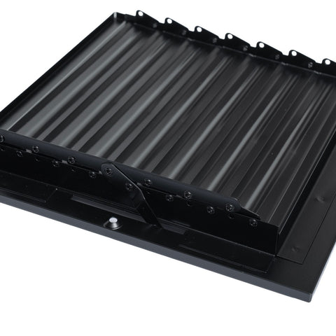 8"x8" 4-Way Black Steel Air Supply Diffuser, Directional Register Vent Cover for Sidewall Or Ceiling