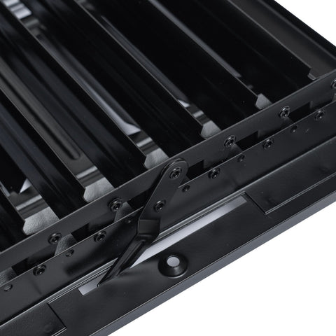 8"x8" 4-Way Black Steel Air Supply Diffuser, Directional Register Vent Cover for Sidewall Or Ceiling