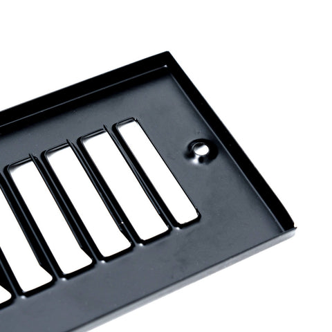 4"x14" Black Toe Kick Vent Cover, Cabinet Toe Space HVAC Register Grille