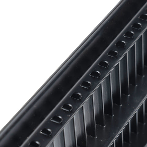 10"x12" Black Steel Return Air Floor Grille, Walkable Heavy-Duty Fixed-Blade Vent Cover