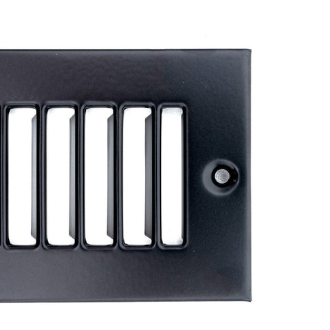 2"x12" Black Toe Kick Vent Cover, Cabinet Toe Space HVAC Register Grille