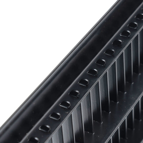 8"x10" Black Steel Return Air Floor Grille, Walkable Heavy-Duty Fixed-Blade Vent Cover