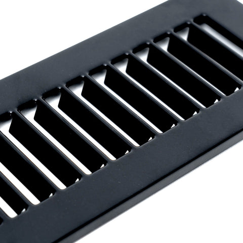 2"x10" Black Toe Kick Vent Cover, Cabinet Toe Space HVAC Register Grille