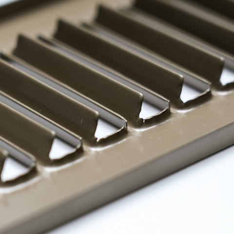 14"x2" Brown Toe Kick Vent Cover, Cabinet Toe Space HVAC Register Grille