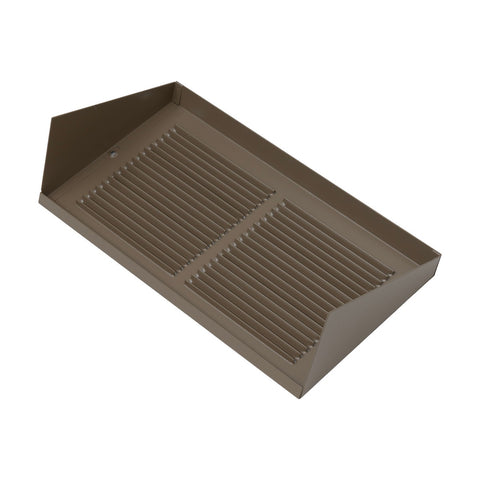 12"x6" Brown Steel Triangular Baseboard Grille, Efficient Airflow, 3-13/16" Depth