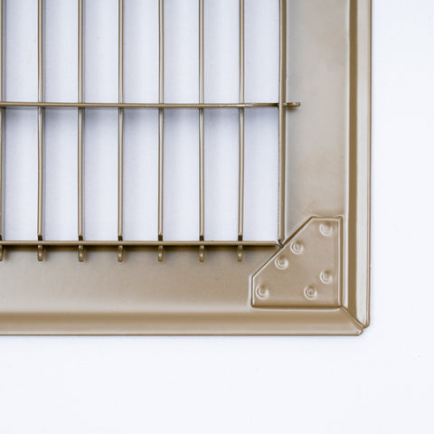 24"x36" Brown Steel Return Air Floor Grille, Walkable Heavy-Duty Fixed-Blade Vent Cover