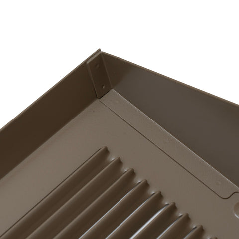 30"x6" Brown Steel Triangular Baseboard Grille, Efficient Airflow, 3-13/16" Depth