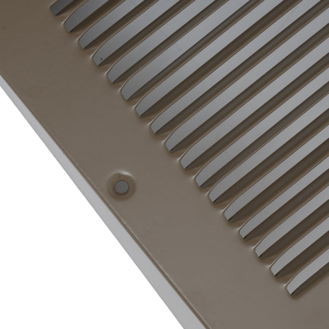 12"x6" Brown Steel Triangular Baseboard Grille, Efficient Airflow, 3-13/16" Depth