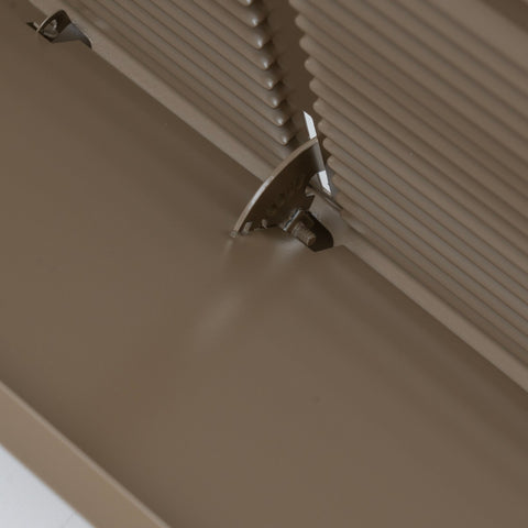 12"x6" Brown Steel Triangular Baseboard Grille, with Damper, 3-13/16" Depth