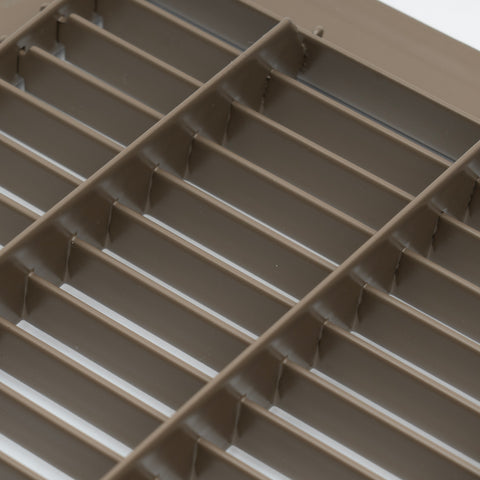 8"x16" Brown Steel Return Air Floor Grille, Walkable Heavy-Duty Fixed-Blade Vent Cover
