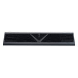 24" Black Steel Corner Baseboard Register, Round Airflow Adjustable Vent Cover