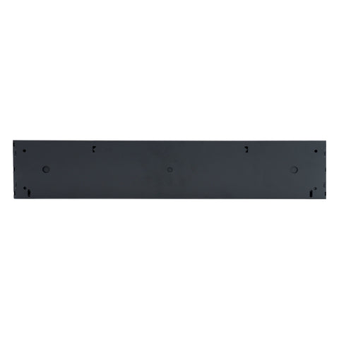 24" Black Steel Corner Baseboard Register, Round Airflow Adjustable Vent Cover