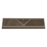 18" Brown Steel Corner Baseboard Register, Round Airflow Adjustable Vent Cover