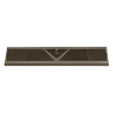 24" Brown Steel Corner Baseboard Register, Round Airflow Adjustable Vent Cover