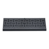 15" Black Steel Corner Baseboard Register, Decorative Adjustable Vent Cover