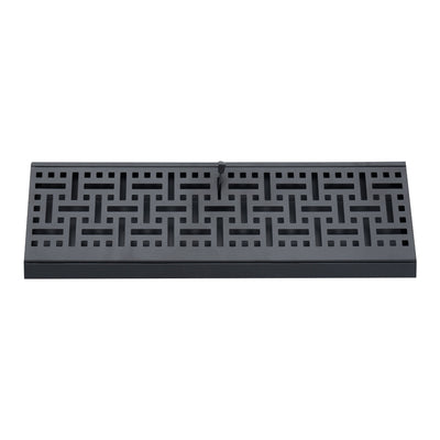 15" Black Steel Corner Baseboard Register, Decorative Adjustable Vent Cover