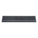 24" Black Steel Corner Baseboard Register, Decorative Adjustable Vent Cover