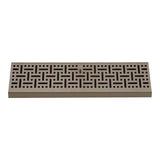 18" Brown Steel Corner Baseboard Register, Decorative Adjustable Vent Cover