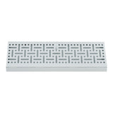 15" White Steel Corner Baseboard Register, Decorative Adjustable Vent Cover