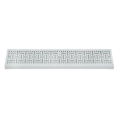 24" White Steel Corner Baseboard Register, Decorative Adjustable Vent Cover