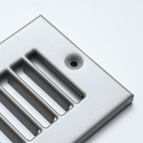 12"x2" Gray Toe Kick Vent Cover, Cabinet Toe Space HVAC Register Grille