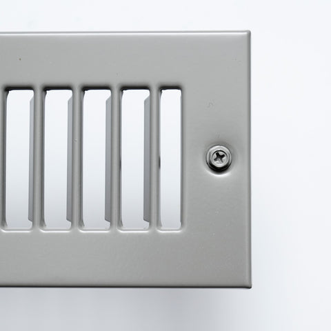 4"x12" Gray Toe Kick Vent Cover, Cabinet Toe Space HVAC Register Grille