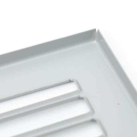 4"x12" Gray Toe Kick Vent Cover, Cabinet Toe Space HVAC Register Grille