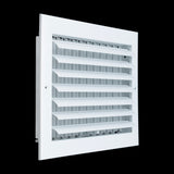 12"x8" 1-Way White Aluminum Adjustable Curved Blade Supply Register, Air Vent Cover with Damper for Sidewall Or Ceiling