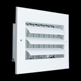 8"x4" 1-Way White Aluminum Adjustable Curved Blade Supply Register, Air Vent Cover with Damper for Sidewall Or Ceiling