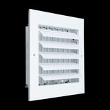 8"x6" 1-Way White Aluminum Adjustable Curved Blade Supply Register, Air Vent Cover with Damper for Sidewall Or Ceiling