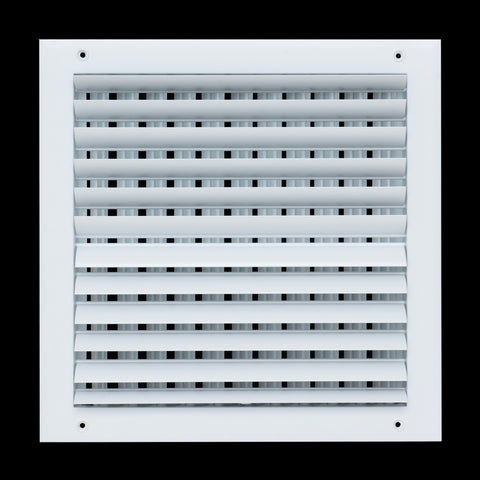 12"x12" 2-Way White Aluminum Adjustable Curved Blade Supply Register, Air Vent Cover with Damper for Sidewall Or Ceiling